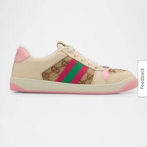 Gucci Beige and Pink Sneakers